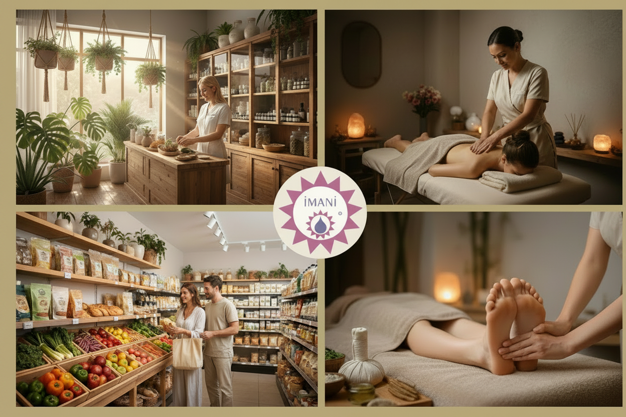 Imani Wellness Collage - Sharp Logo